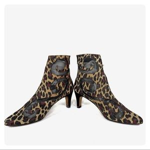 NORMA B Animal Print Boots  VTG US Size 6 - 6.5